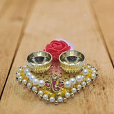 Haldi Kumkum Holders, Wedding Favor, Return Gift, Roli Chawal Platter, Handmade Kumkum Box, Birthday Gift, Home Decor,